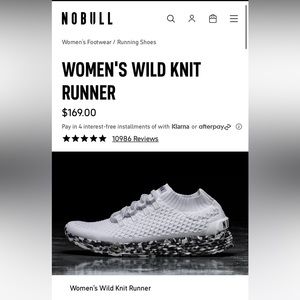 White NOBULL WOMEN'S WILD KNIT RUNNER shoes